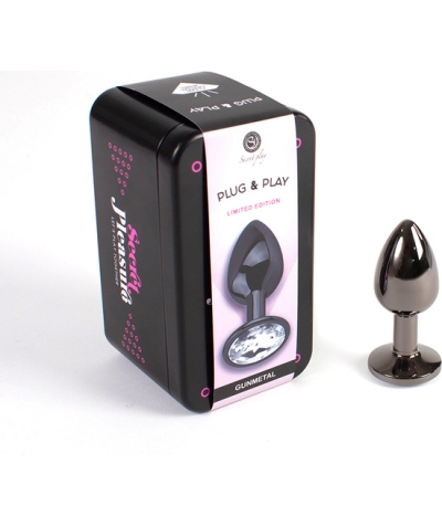 GUNMETAL Plug anal de metal para estimulación anal