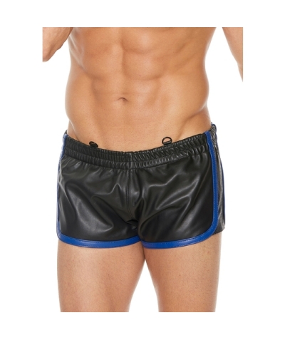 BOXER DE CUERO OUCH Pantaloncini versatili in pelle - nero/blu