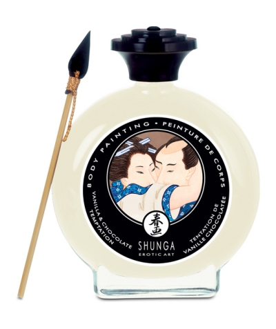 PINTURA CORPORAL SHUNGA Pintura corporal comestible sabor chocolate-vainilla creativa erótica