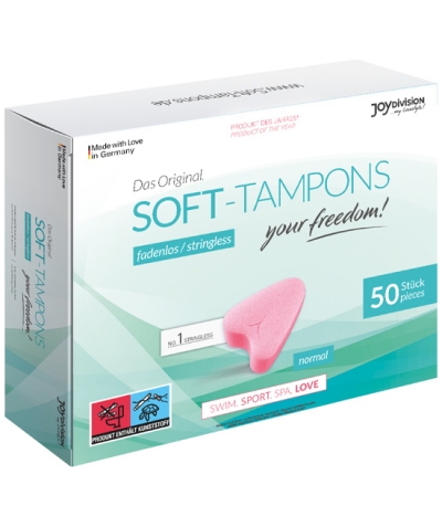 SOFT-TAMPONS Tampones higiénicos sin hilo para mujeres.activas