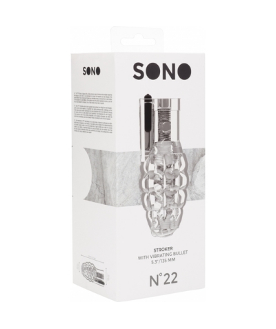 SONO N 22 Masturbador vibrador transparente para personas con pene