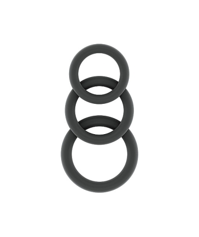 SONO Nº 25 Set anillos para el pene silicona negro