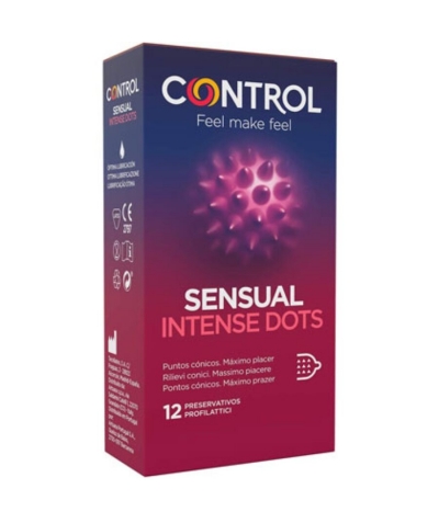 SPIKE Preservativo sensual intense dots estimulación extra, puntos cónicos, 12 unidades