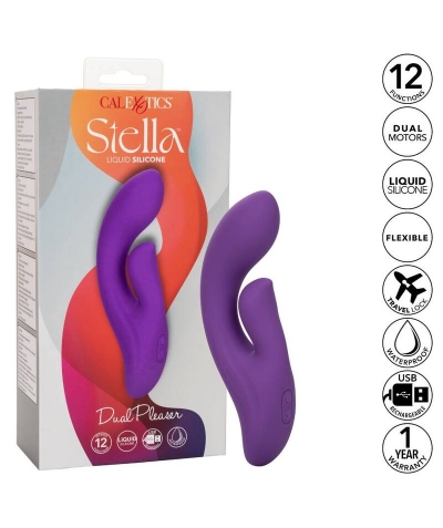 STELLA DUAL PLEASER VIOLETA Masajeador para punto g de alta calidad