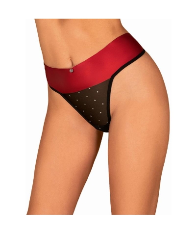 TANGA LAZO SEDUCTOR Tanga de lencería seductora con detalles brillantes