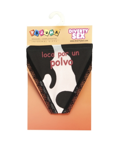 TANGA VACA CHICA LOCA Tanga de vaca divertido y cómodo, ideal regalos