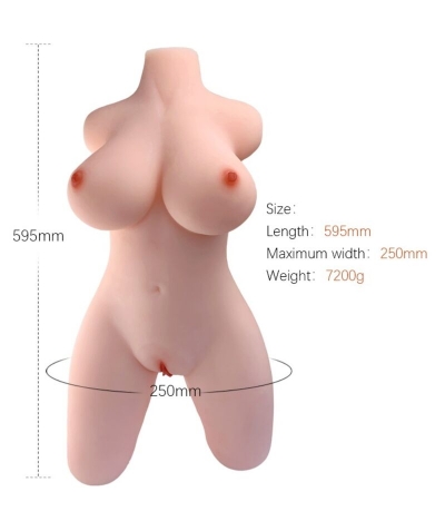 TORSO FEMENINO REALISTICO MODE Boneca insuflável realista, realismo e conforto garantidos.