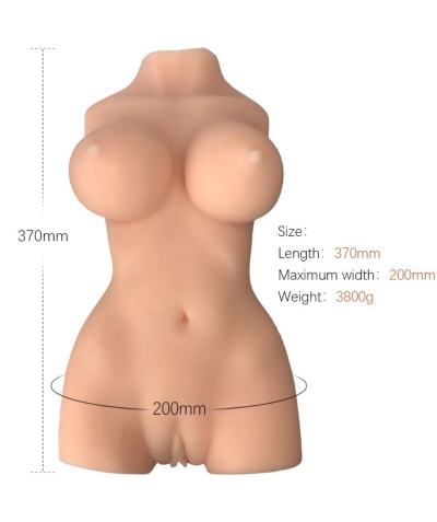 TORSO FEMENINO REALISTICO MODE Boneca inflável: torso feminino, prazer realista, compacto.