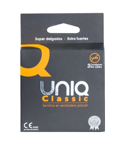 UNIQ CLASSIC Preservativos uniq classic: ultrafinos, transparentes, sensación natural