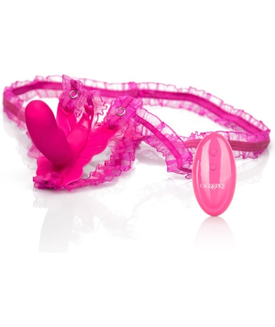 VENUS BUTTERFLY DILDO PINK Braguita elástica con dildo vibrador con control