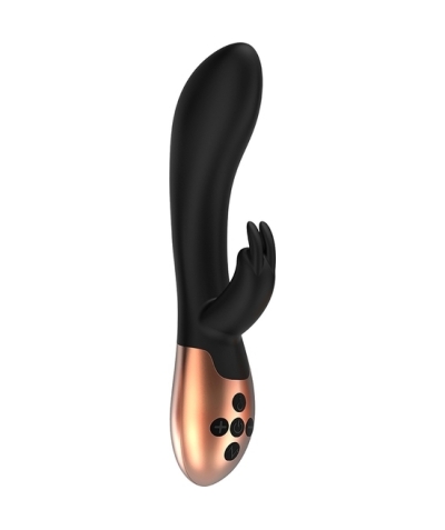 OPULENT Vibrador de dupla estimulação de silicone preto