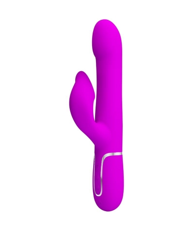 VIBRADOR RABBIT PERLAS VIOLETA Vibrador estimulador doble con múltiples funciones