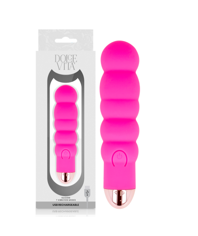 SIX Vibrador recargable de silicona 7 modos estimulación