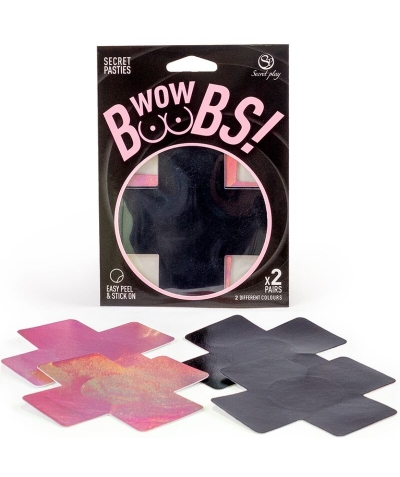 WOW BOOBS! CUBRE PEZONES CRUZ  Cubrepezones holográficos para decoración corporal sensual