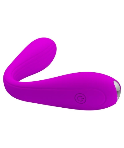 DÚO SENSUAL DE PRETTY LOVE Vibrador flexible de silicona con 12 funciones para estimulación simultánea del punto g y