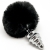 PLUG PIACERE ANALE SPIRALE METALLO FLUFFY NERO TAGLIA L