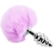 ANAL PLEASURE PLUG ESPIRAL METAL POMPON VIOLETA TALLA L