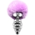 ANAL PLEASURE PLUG ESPIRAL METAL POMPON VIOLETA TALLA S nº1