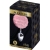 PLUG PRAZER ANAL METAL LISO FLUFFY ROSA TAMANHO M nº1