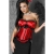 Atractivo corset sexy de saten con ballenas y lazos negros n