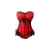 Atractivo corset sexy de saten con ballenas y lazos negros n