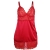 BABYDOLL EN SATIN AVEC DENTELLE ROUGE L/XL nº4