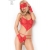 CR 3882 ENSEMBLE BODY SANS ENTREJAMBE ROUGE S/M