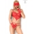 CR 3882 ENSEMBLE BODY SANS ENTREJAMBE ROUGE S/M nº4