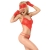 CR 3882 ENSEMBLE BODY SANS ENTREJAMBE ROUGE S/M nº7