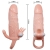 BRAVE MAN FUNDA PENE ANAL Y CLITORIS VIBRADOR 16.5 CM NATURA