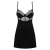 OBSESSIVE SHARLOTTE CHEMISE AND THONG BLACK nº2