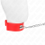 COLLIER AVEC CEINTURE 65 CM AVEC LARGE BRACELET ROUGE AJUSTA