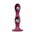 DILDO KINETIQUE DOUBLE BALL-R  WEIGHTED DILDO ROUGE SATISFYE