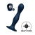 DILDO EN SILICONE DOUBLE BALL-R BLEU