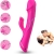 DILDO VIBRADOR RABBIT SILICONA FUCSIA nº1