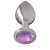 INTENSE - PLUG ANAL METAL ALUMINIO CON CRISTAL VIOLETA TALLA