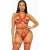 HARNAIS JOINT TORIQUE CLOUTÉ KINK TEDDY TAILLE M - ROUGE