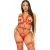 HARNAIS JOINT TORIQUE CLOUTÉ KINK TEDDY TAILLE M - ROUGE nº4