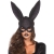 Leg avenue large masque oreilles de lapin noir avec purpu