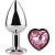 METAL BUTT PLUG CORAZÓN FUCSIA TALLA S 7 CM nº2