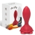 ROSA VIBRADOR & PLUG ANAL PEQUEÑO CONTROL REMOTO ROJO nº