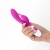 VIBRADOR COM ESTIMULADOR DE CLITÓRIS GUMMIE ROXO E LUBRIFICA