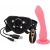 Pettorina con dildo e vibrazione 18,5cm - rosa