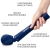 VIM WAND RUMBLE VIBRADOR RECARGABLE SILICONA AZUL MEDIANOCHE