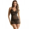 BABYDOLL CON TIRANTES AJUSTABLES DE ENCAJE NEGRO L/XL