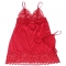 BABYDOLL DE CETIM COM RENDA VERMELHA S/M nº5