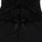 BABYDOLL TECIDO DE TULE COM DETALHE RENDA E FLOR PRETO L/XL