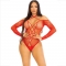 BODY CROTCHLESS CON BRILLO ROJO