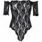 BODY TEDDY DE ENCAJE FLORAL - NEGRO nº2