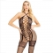 BODYSTOCKING CUELLO HALTER RED CORAZONES NEGRO